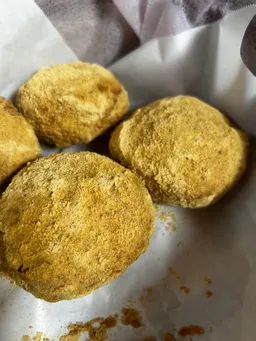 他にはない5種類の中から「ハムカツランチ」。
何度来てもついついハムカツにしてしまうほどハマってます！
今年から登場のきなこパンも無茶苦茶美味しかったです！お持ち帰りでも買いたい！